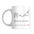 Mum Script and Hearts Mug – front view