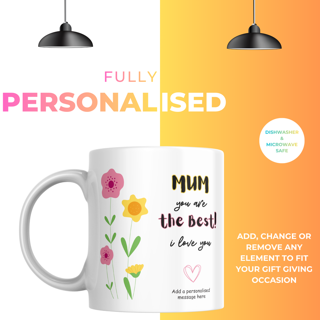 Mum You Are the Best Mug – personalisation information