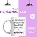 My Favourite Grandchild Gave Me This Mug – personalisation information