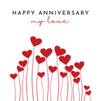 My Love Red Hearts Anniversary Mug – original flat artwork