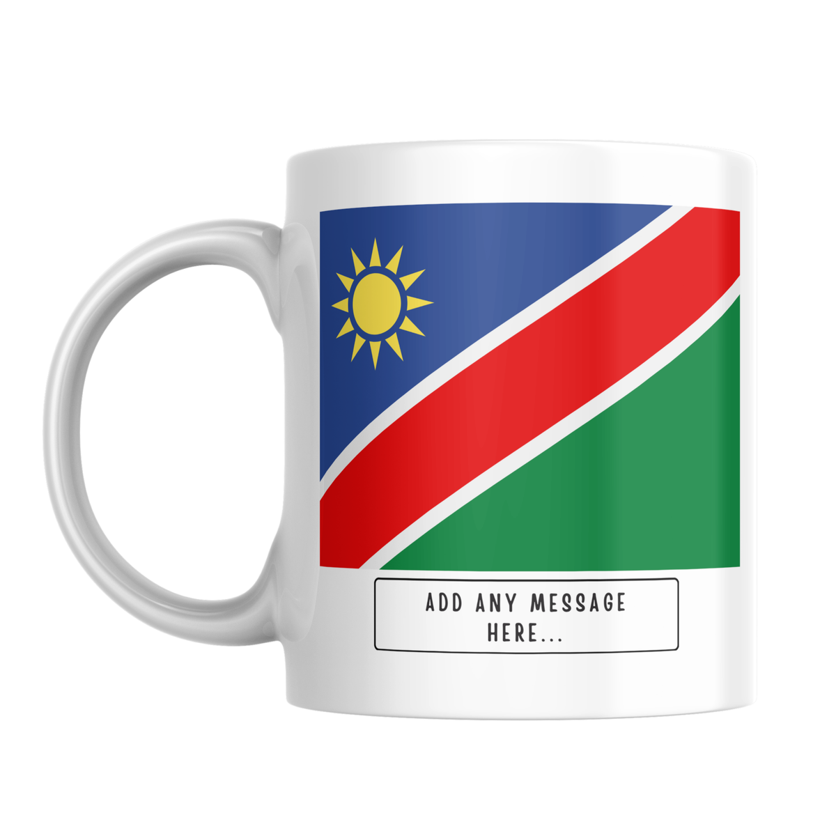 Personalised Namibia flag mug – front view
