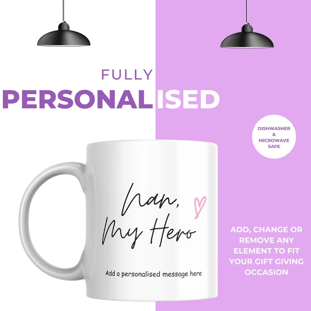 Nan My Hero Mug – personalisation information