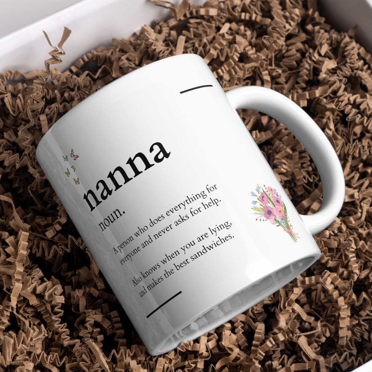 Nanna Definition Mug – gift presentation on paper packing