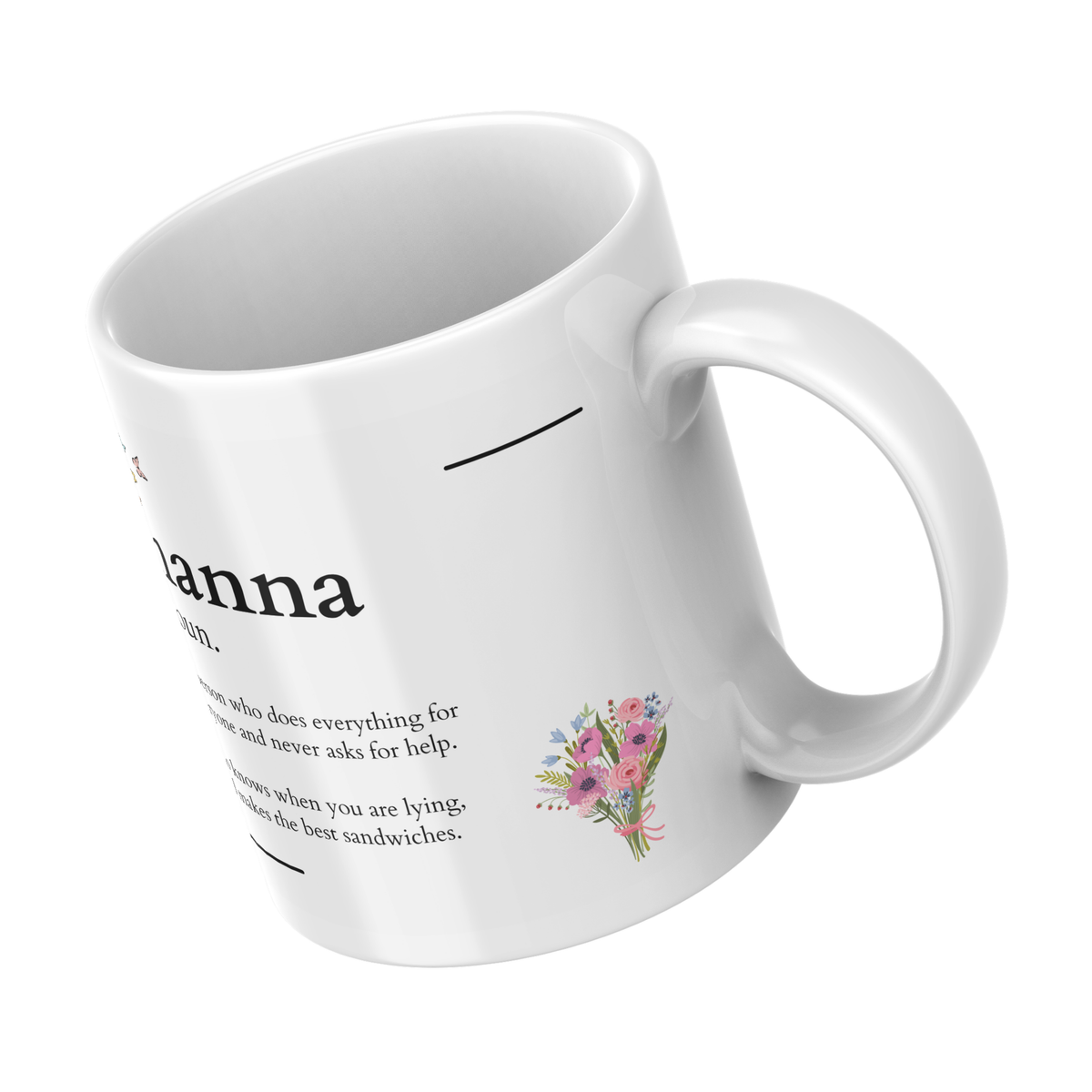Nanna Definition Mug – angled view