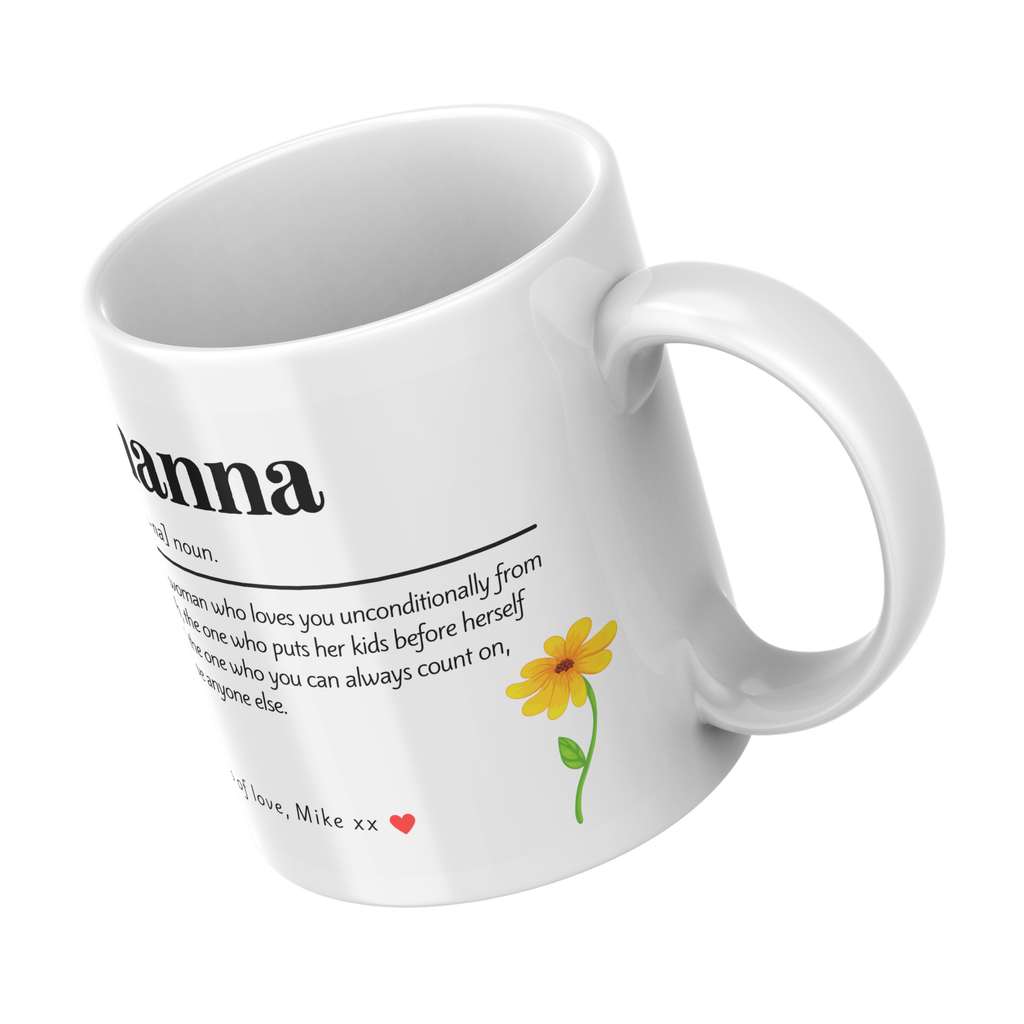 Nanna Definition Mug – angled view