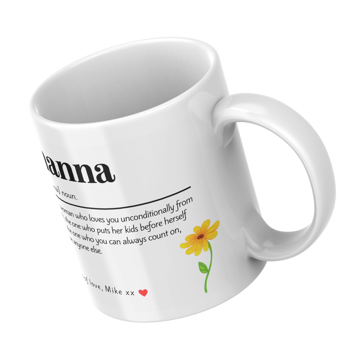 Nanna Definition Mug – angled view