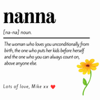 Nanna Definition Mug – original flat artwork