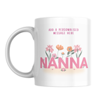 Nanna Floral Lettering Mug – front view