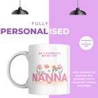 Nanna Floral Lettering Mug – personalisation information