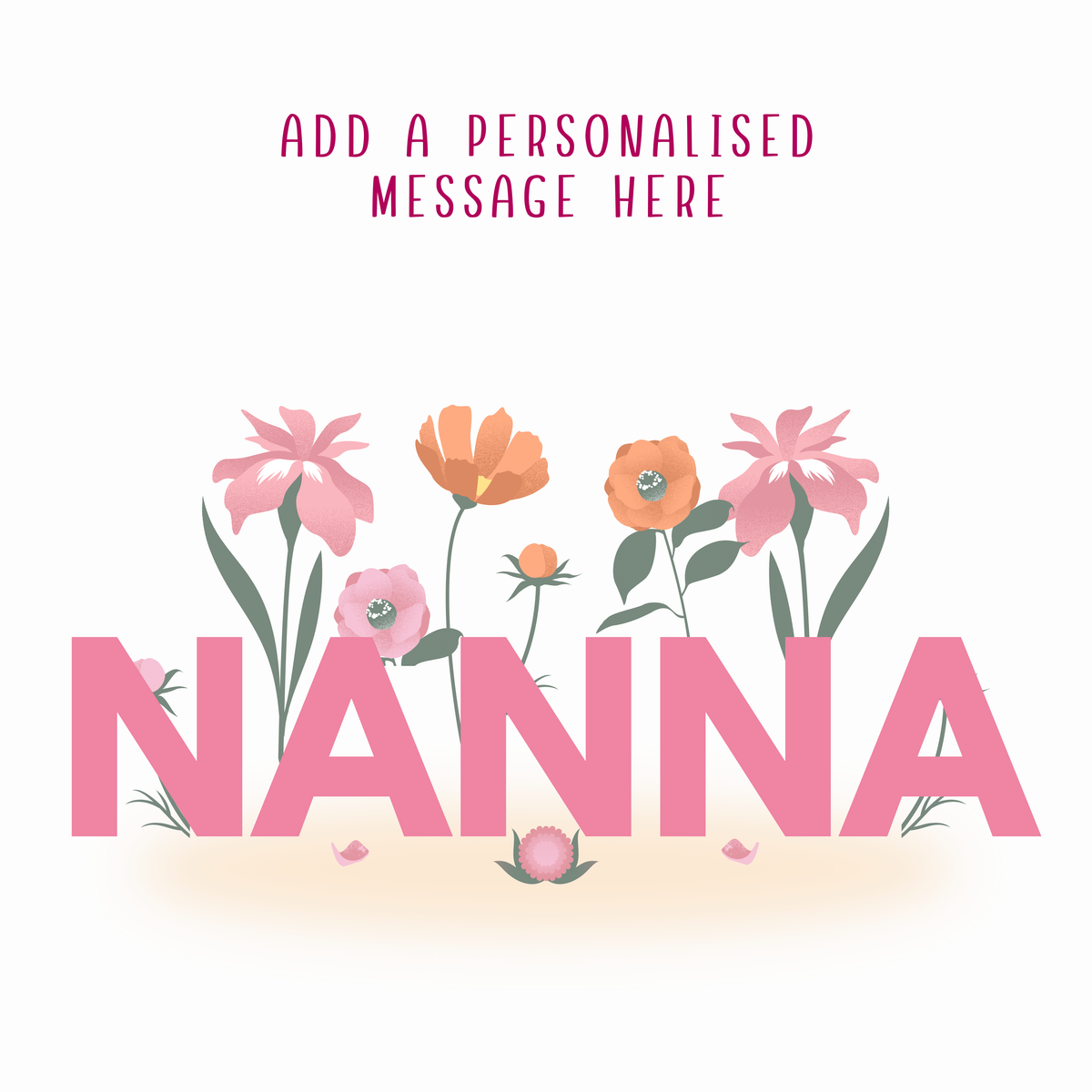 Nanna Floral Lettering Mug – original flat artwork