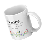 Nanna Like a Mum Without the Rules Mug – angled view