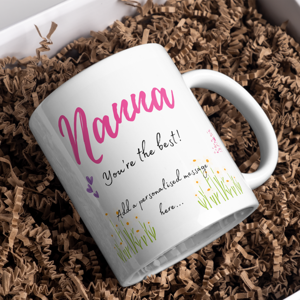 Nanna You’re the Best Mug – gift presentation on paper packing