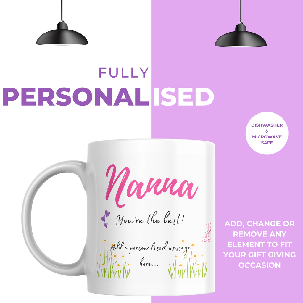Nanna You’re the Best Mug – personalisation information