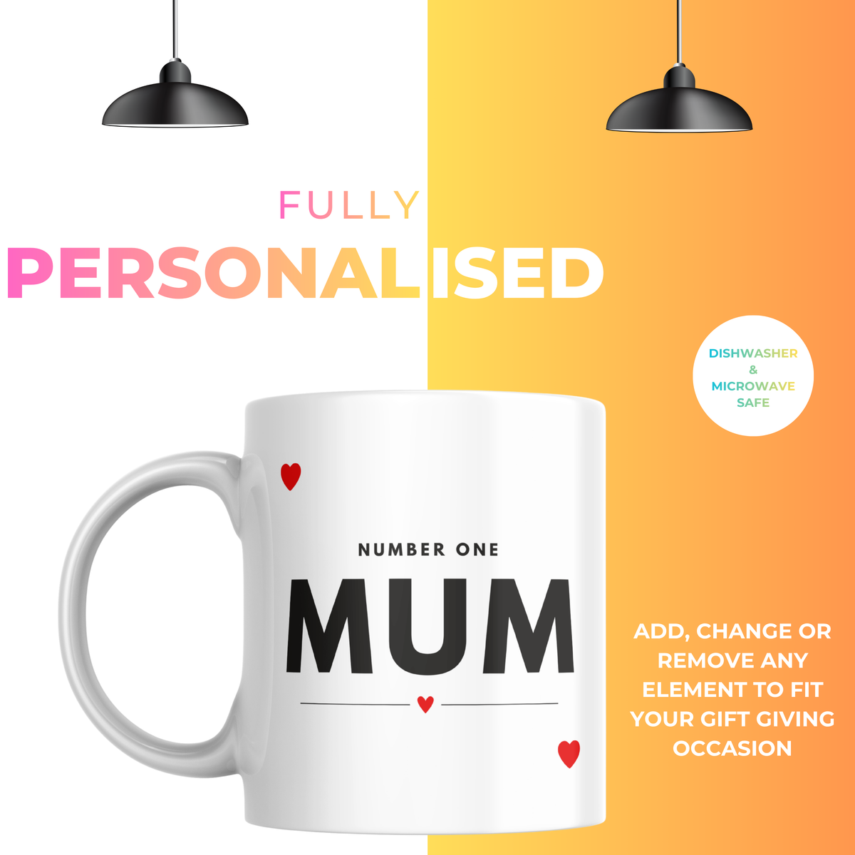 Number One Mum Mug – personalisation information