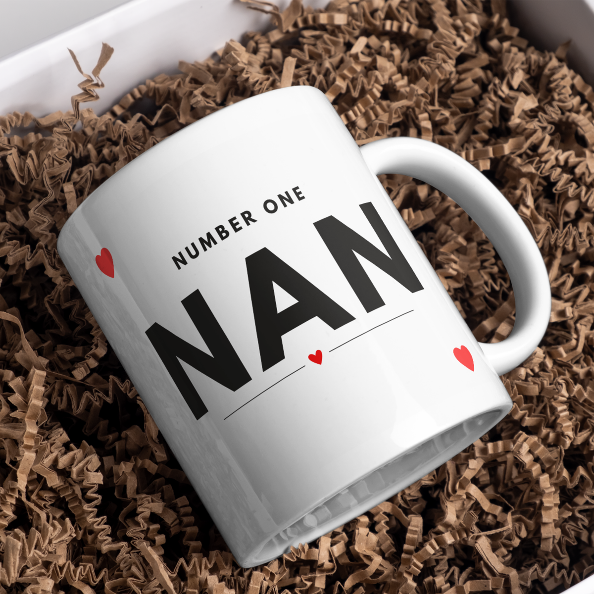 Number One Nan Mug – gift presentation on paper packing