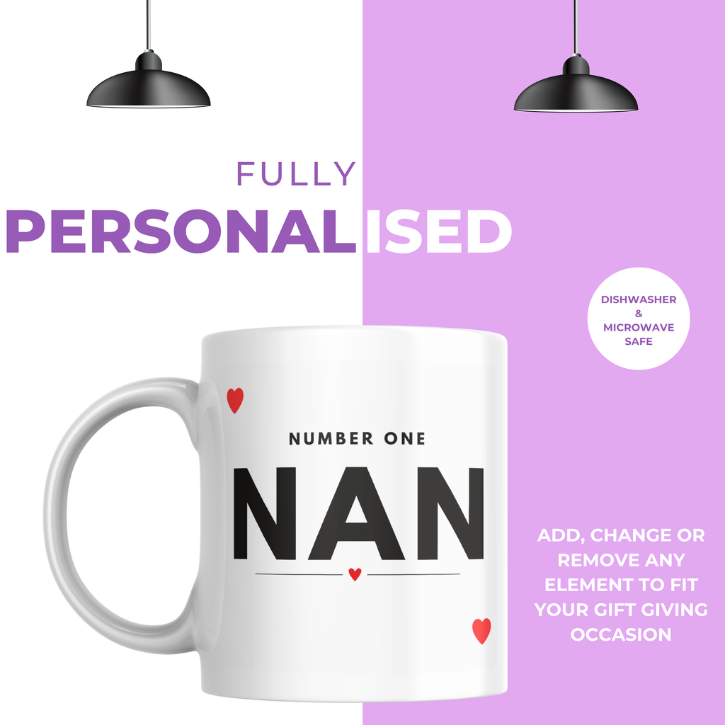 Number One Nan Mug – personalisation information