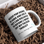 Off My Trolley Supermarket Mug – gift presentation on paper packing