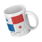 Personalised Panama flag mug – angled view