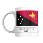 Personalised Papua New Guinea flag mug – front view