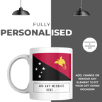 Personalised Papua New Guinea flag mug – personalisation and care information