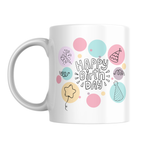 Pastel Party Doodle Birthday Mug – front view