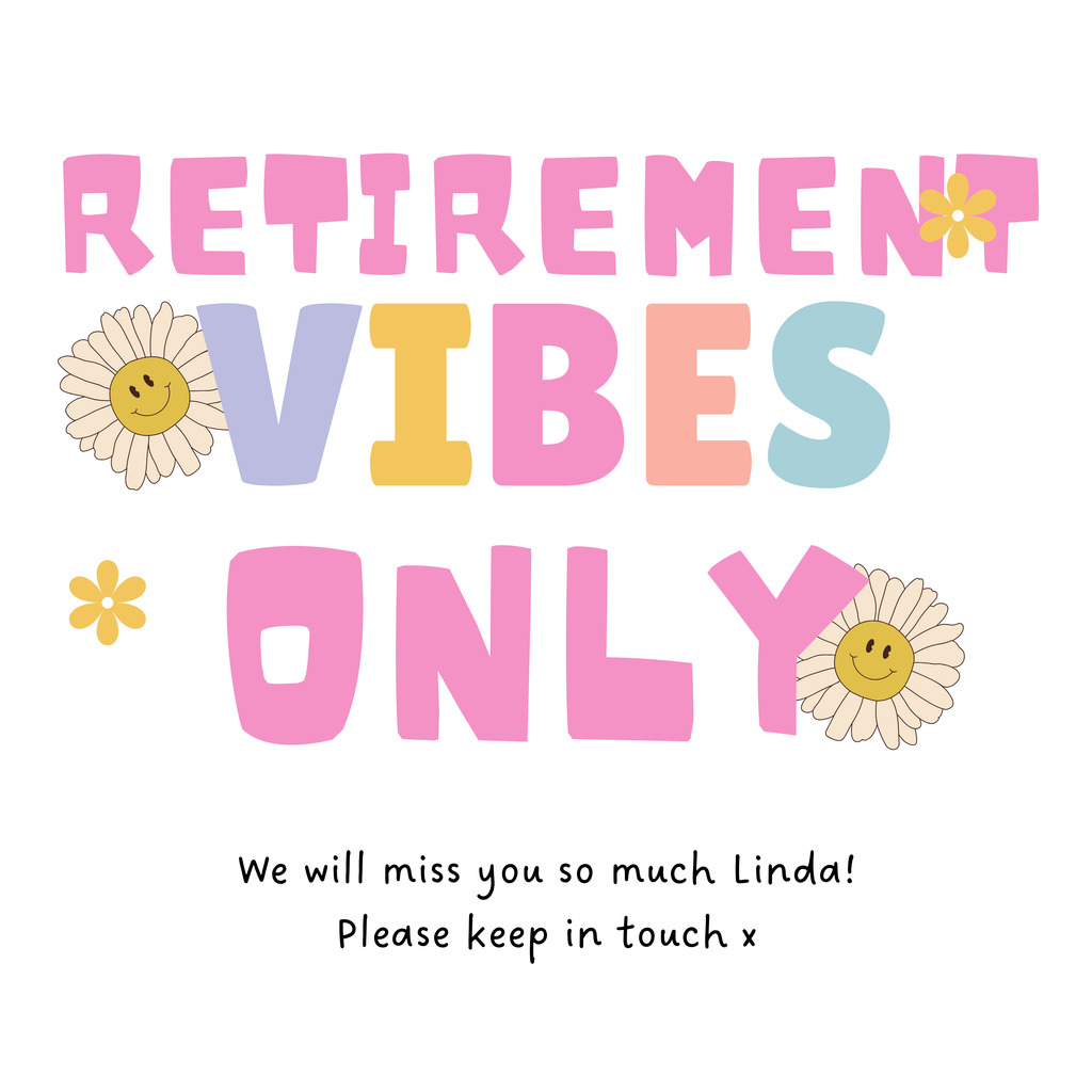 Pastel Retirement Vibes Only Mug – original flat artwork