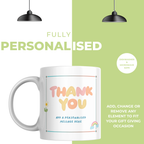 Pastel Thank You Mug – personalisation information