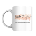 Peach Brushstroke Thank You Mug – front view