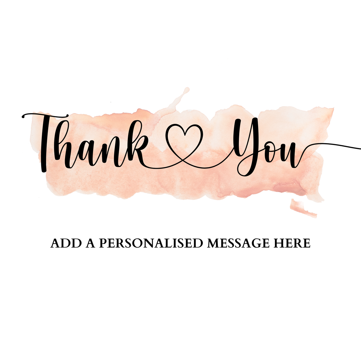 Peach Brushstroke Thank You Mug – original flat artwork