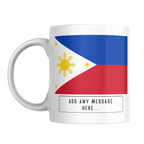 Personalised Philippines flag mug – front view