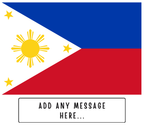Personalised Philippines flag mug – flat source artwork with space for a personalised message