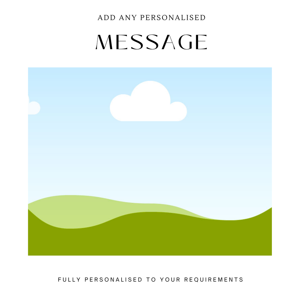 Photo and Message Mug – flat artwork showing photo placeholders