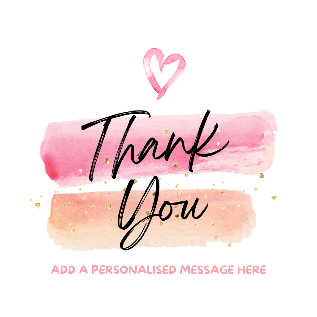 Pink Watercolour Thank You Mug – original flat artwork