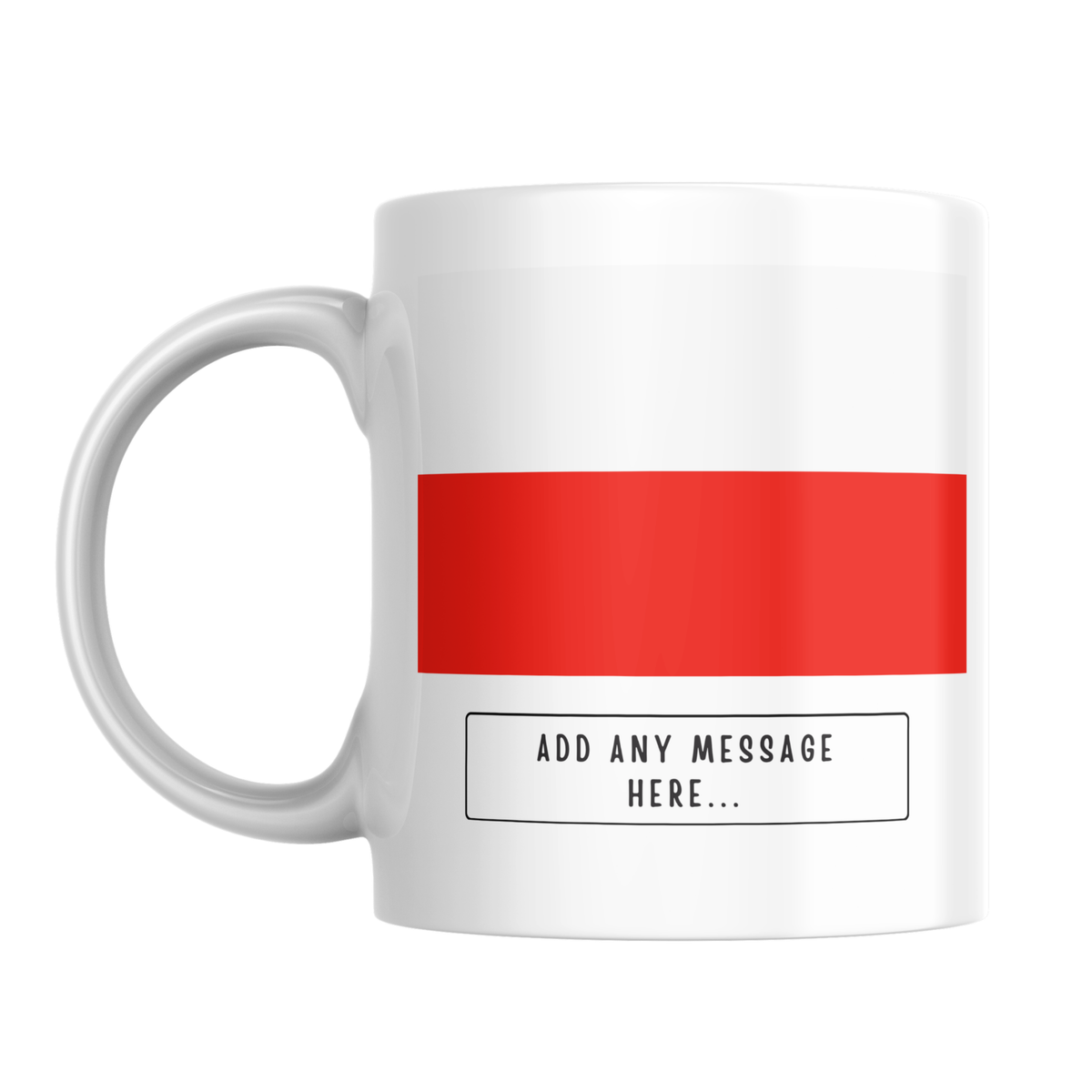 Personalised Poland flag mug – front view