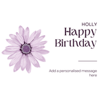 Purple Flower Birthday Mug – original flat artwork
