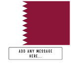 Personalised Qatar flag mug – flat source artwork with space for a personalised message