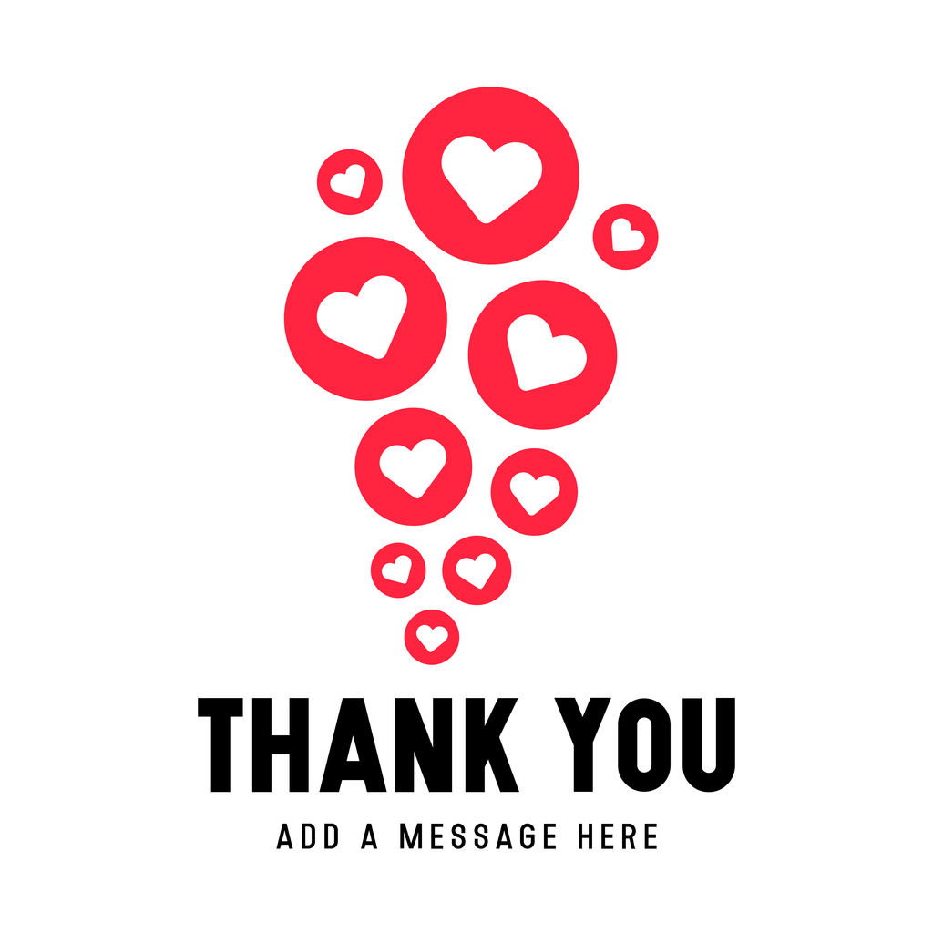 Red Hearts Thank You Mug – original flat artwork