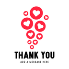 Red Hearts Thank You Mug – original flat artwork