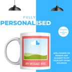 Red Photo Frame Mug – personalisation information