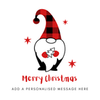 Red Plaid Hat Christmas Gnome Mug – original flat artwork