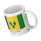 Personalised Saint Vincent and the Grenadines flag mug – angled view