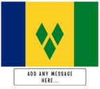 Personalised Saint Vincent and the Grenadines flag mug – flat source artwork with space for a personalised message