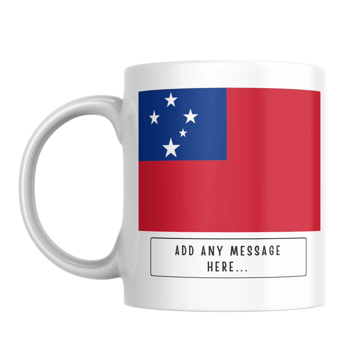 Personalised Samoa flag mug – front view