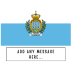 Personalised San Marino flag mug – flat source artwork with space for a personalised message