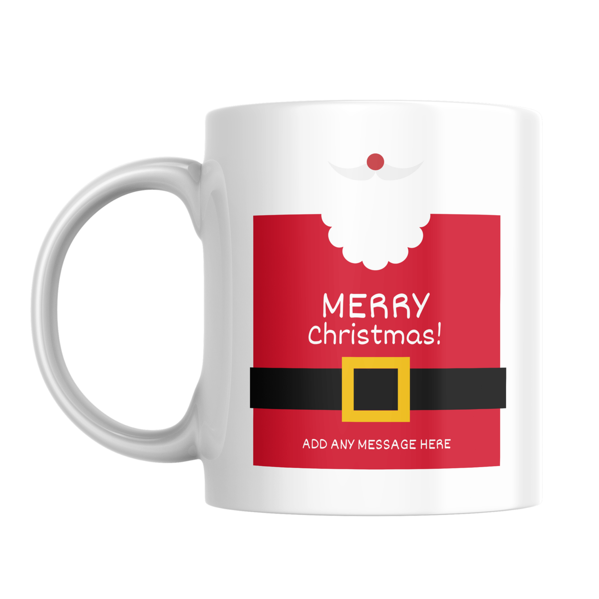 Santa Suit Christmas Mug – front view
