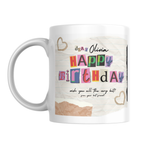 Scrapbook Birthday Mug – front view