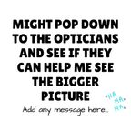 See the Bigger Picture Optician Mug – original flat artwork