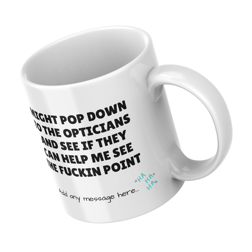 See the Point Optician Mug – angled view