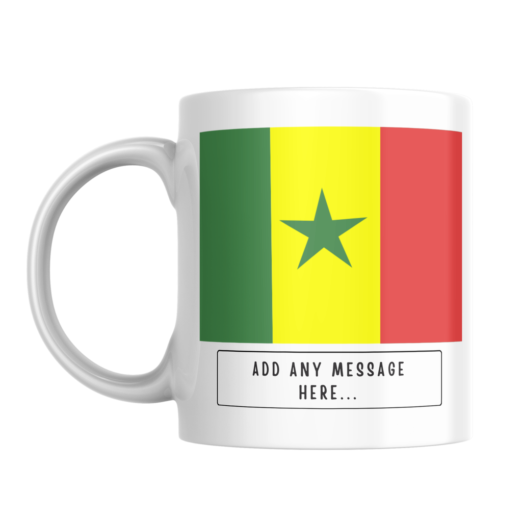 Personalised Senegal flag mug – front view