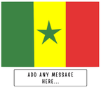 Personalised Senegal flag mug – flat source artwork with space for a personalised message